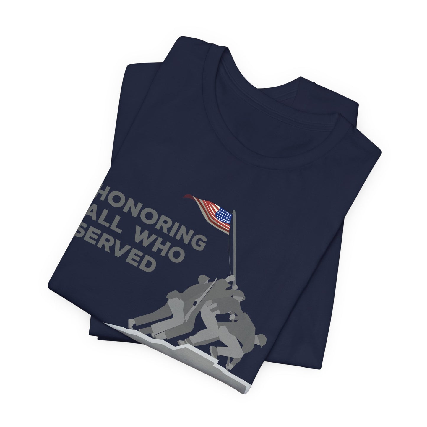 Iwo Jima Flag Raising honoring all who served T-Shirt Military Memorial Unisex Cotton Tee v52