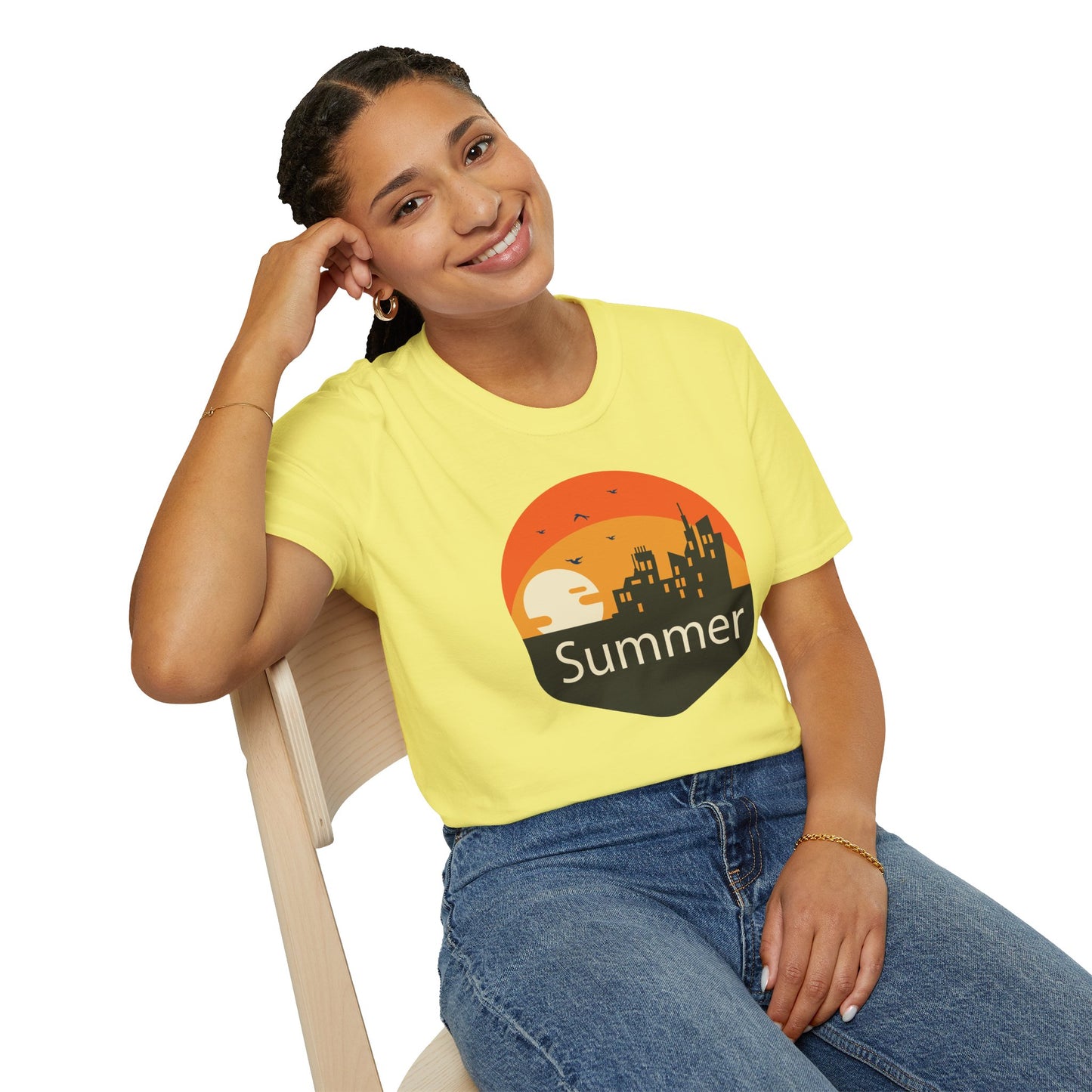 Summer T-Shirt, Summer Design Shirts, Art Tee Shirt with Summer Design - 6