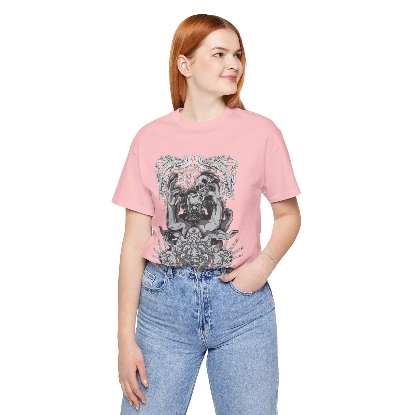 Mask Artwork Illustration Graphic Unisex Cotton T-Shirt r17