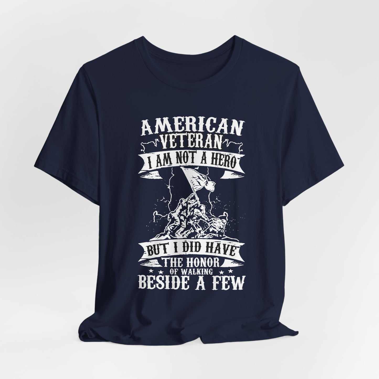 American Veteran I Am Not A Hero T-Shirt Military Tribute Unisex Cotton Tee v53