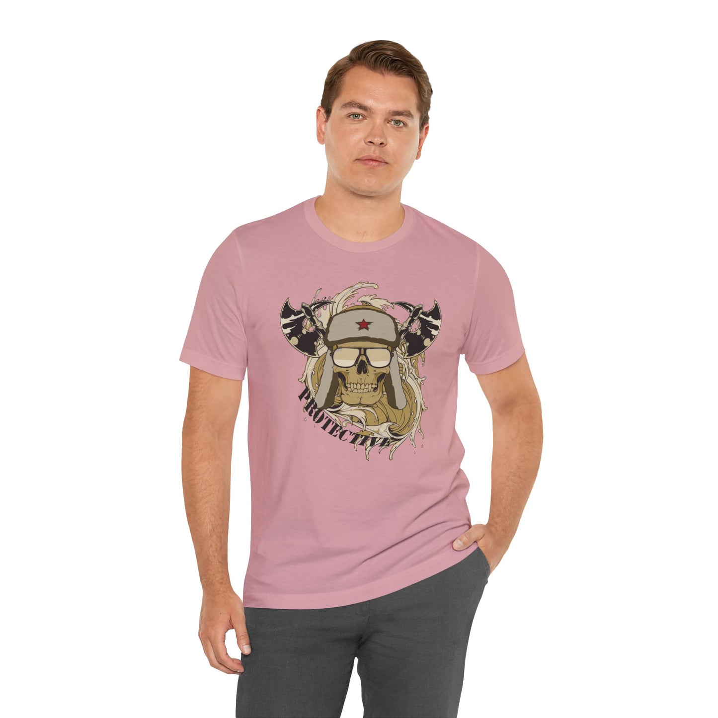 Viking Skull Graphic with Horned Helmet T-Shirt Captain Design Tee Art-41