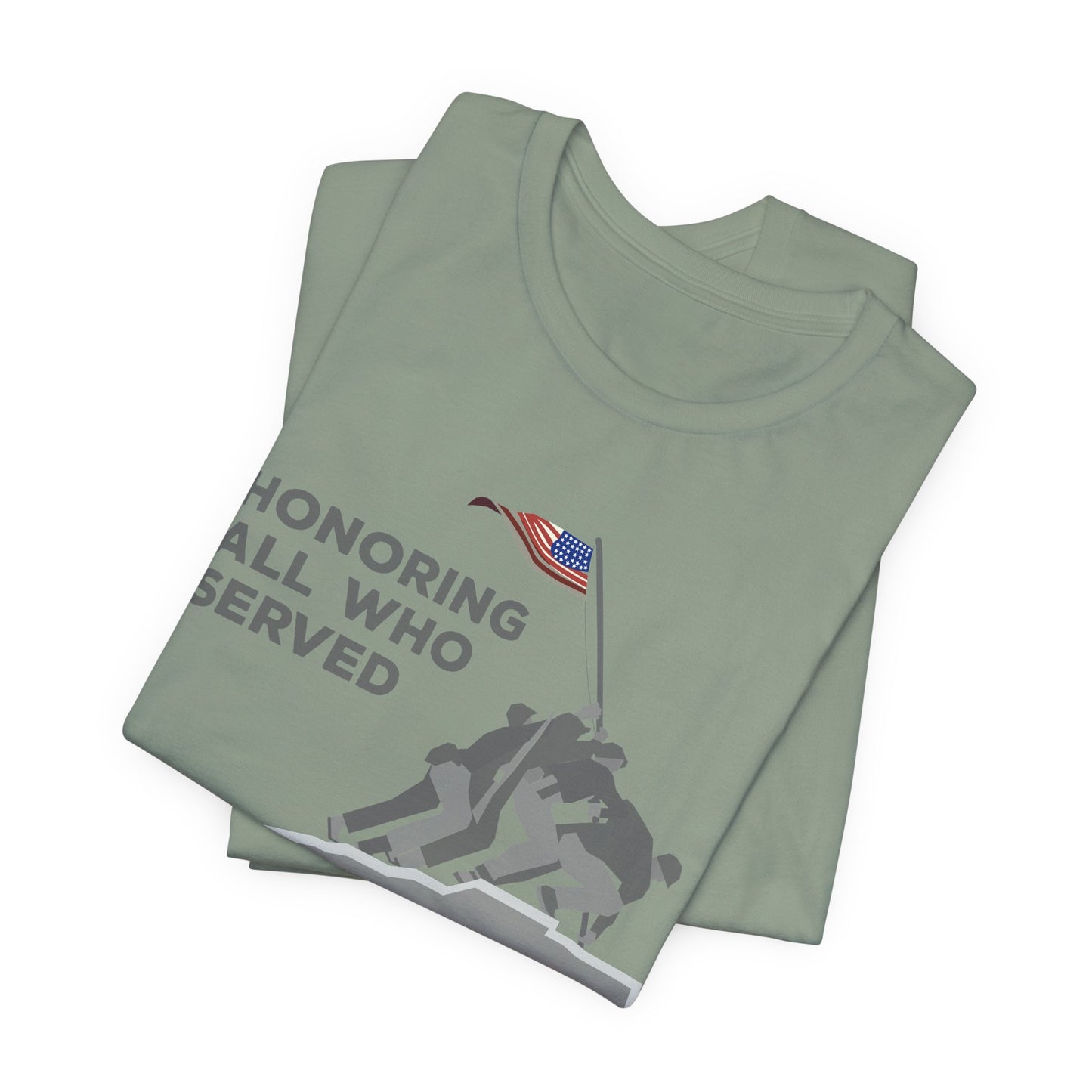 Iwo Jima Flag Raising honoring all who served T-Shirt Military Memorial Unisex Cotton Tee v52