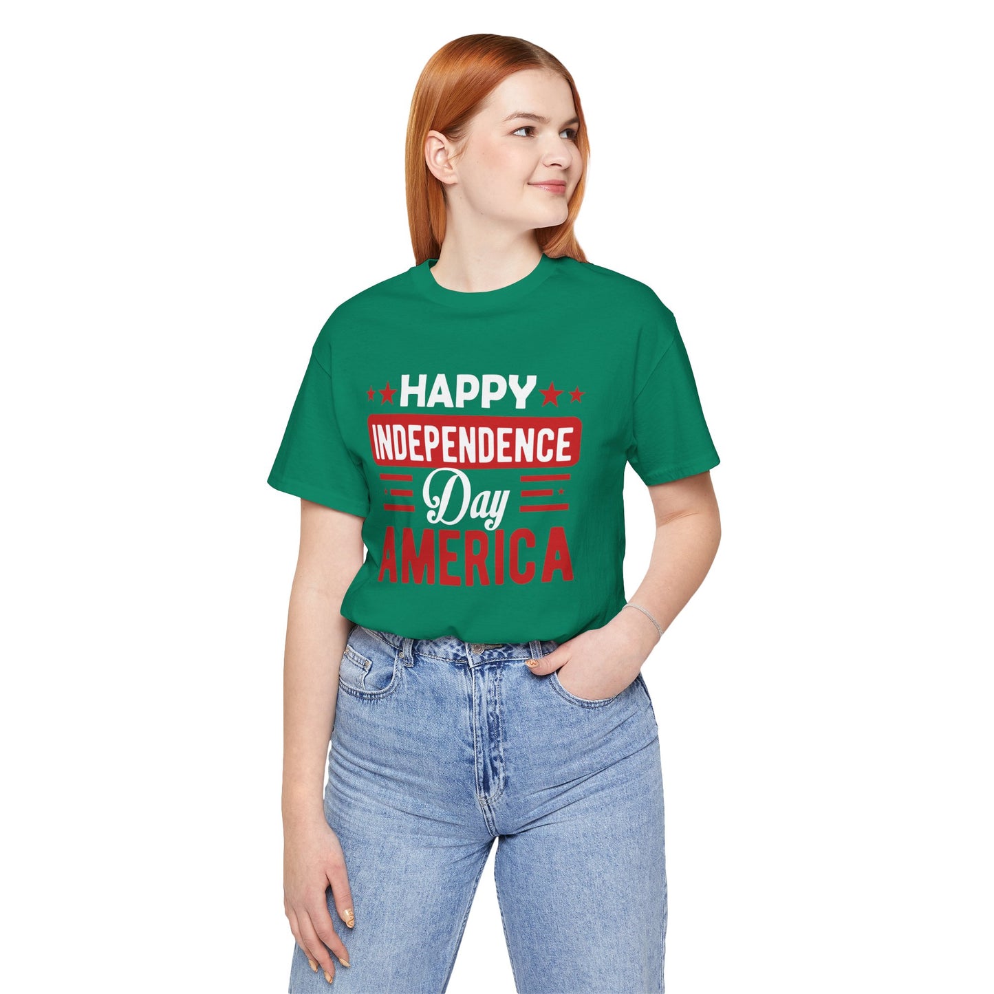 Happy Independence Day America Graphic Unisex Cotton T-Shirt 015