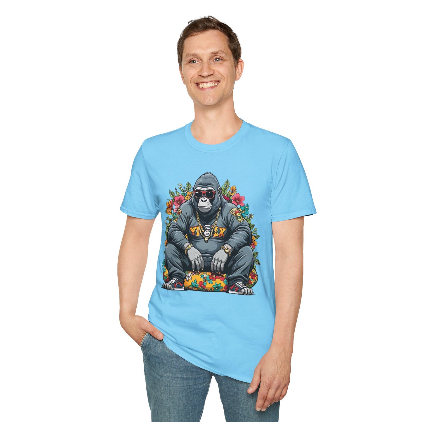 Animals Tees, Funny Animals Shirt, T Shirts with Funny Animals, T-Shirt with Gorilla, Monkey Tees