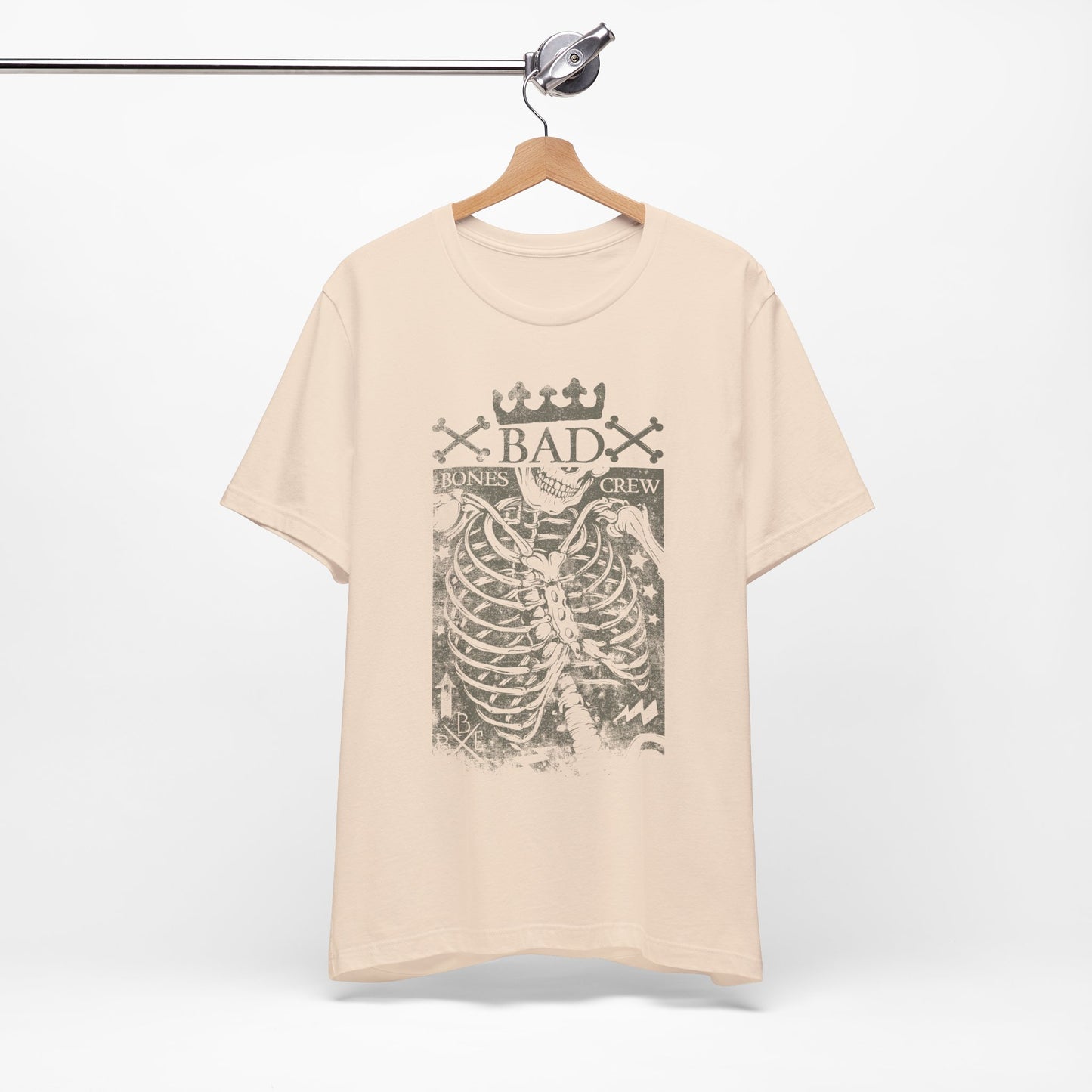 Skeleton Ribcage Tee Bones Crew Graphic Shirt A-10