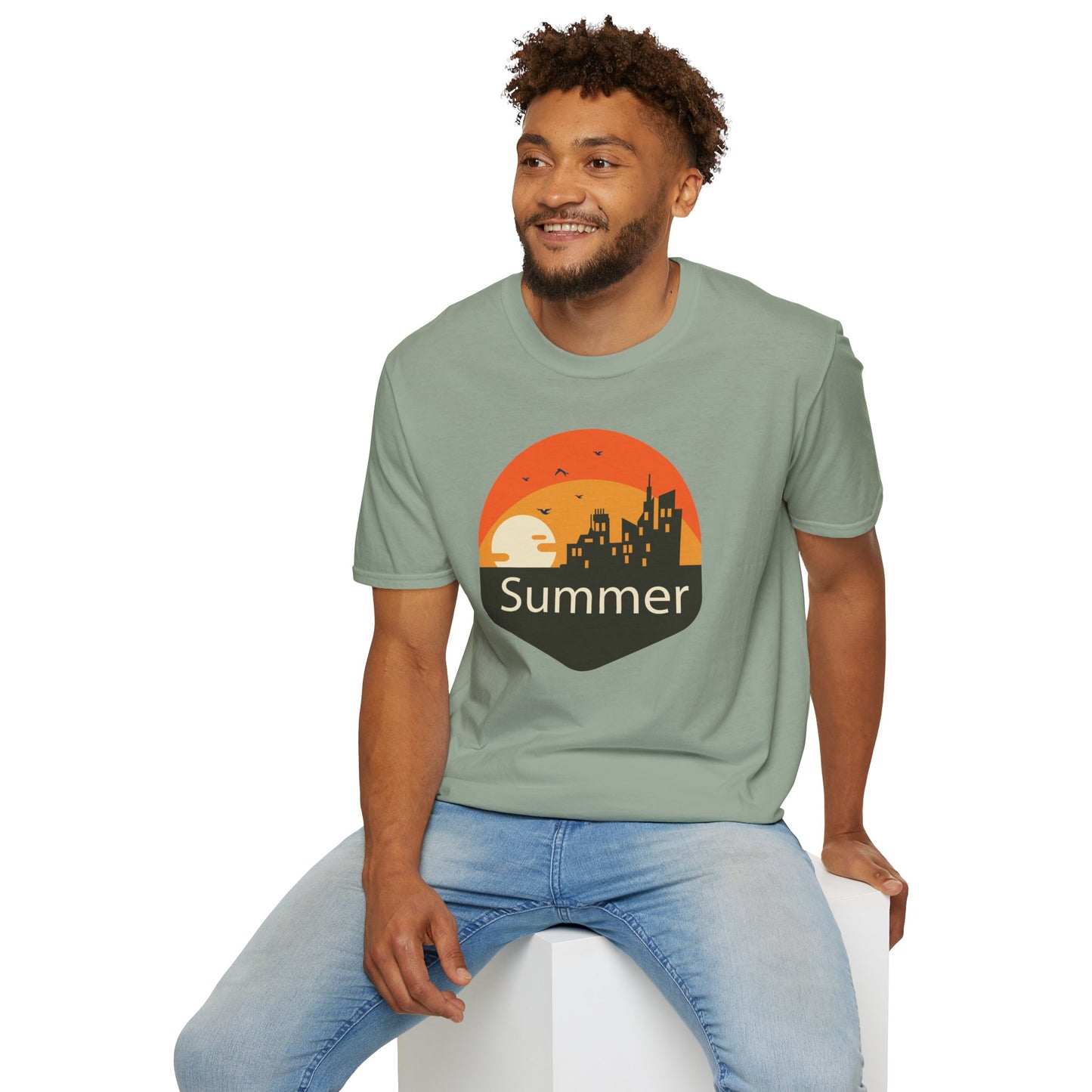 Summer T-Shirt, Summer Design Shirts, Art Tee Shirt with Summer Design - 6