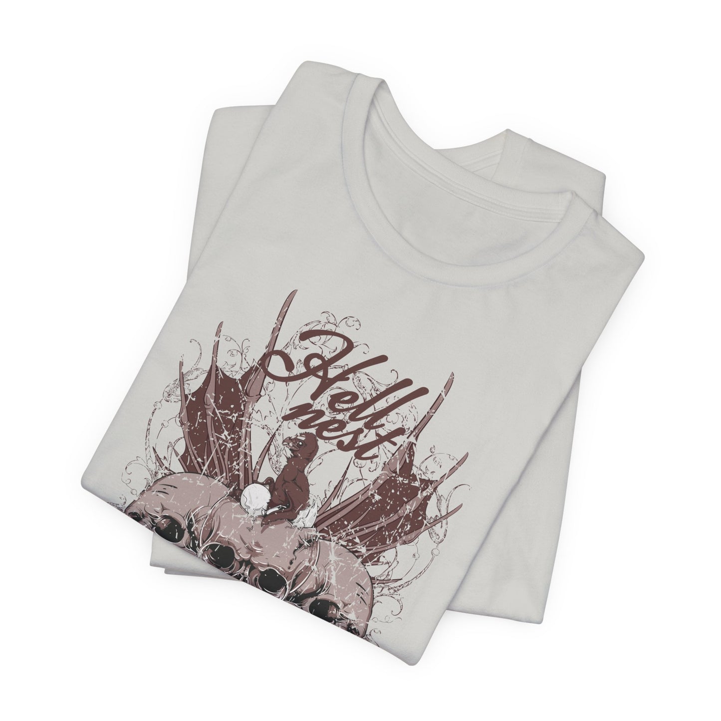 Skull Cluster graphic tee Gothic skulls grunge floral design