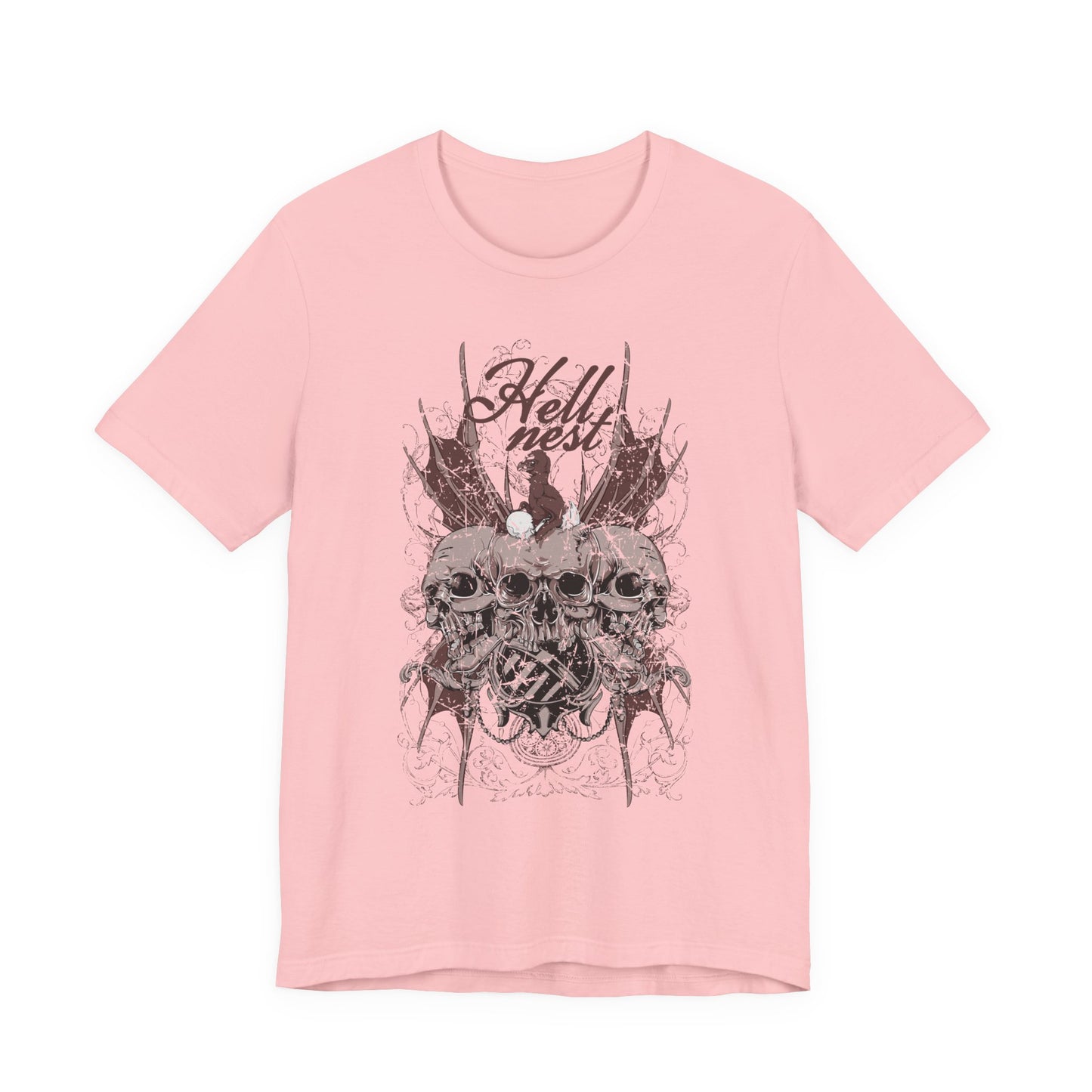 Skull Cluster graphic tee Gothic skulls grunge floral design