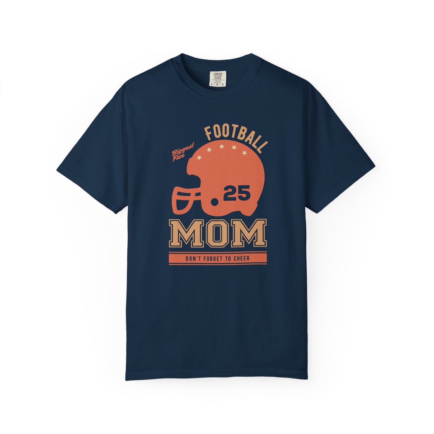 Football Mom T-shirt Mother's Day Mama Tee Unisex Comfort Colors Garment-Dyed Cotton h43