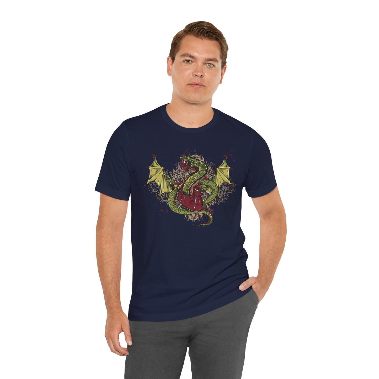 Dragon Illustration Graphic Unisex Cotton T-Shirt r29