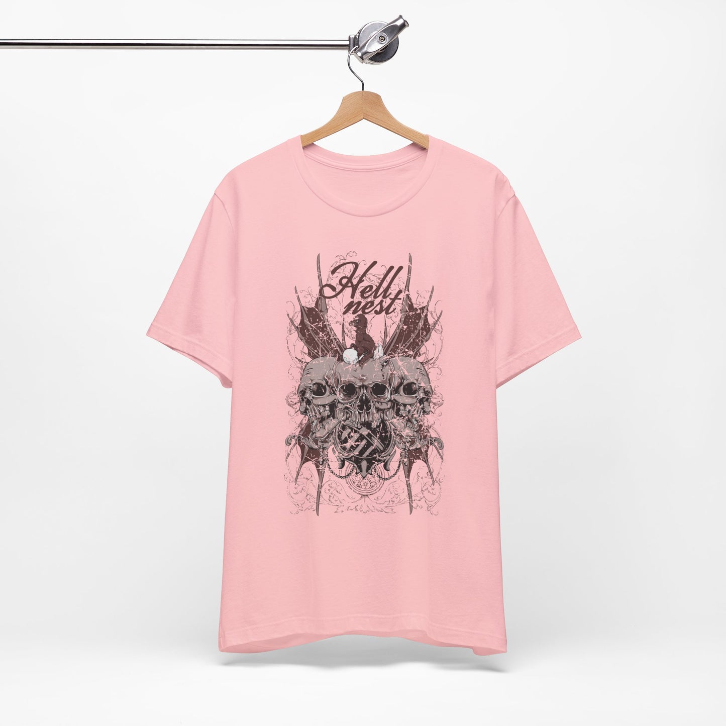 Skull Cluster graphic tee Gothic skulls grunge floral design