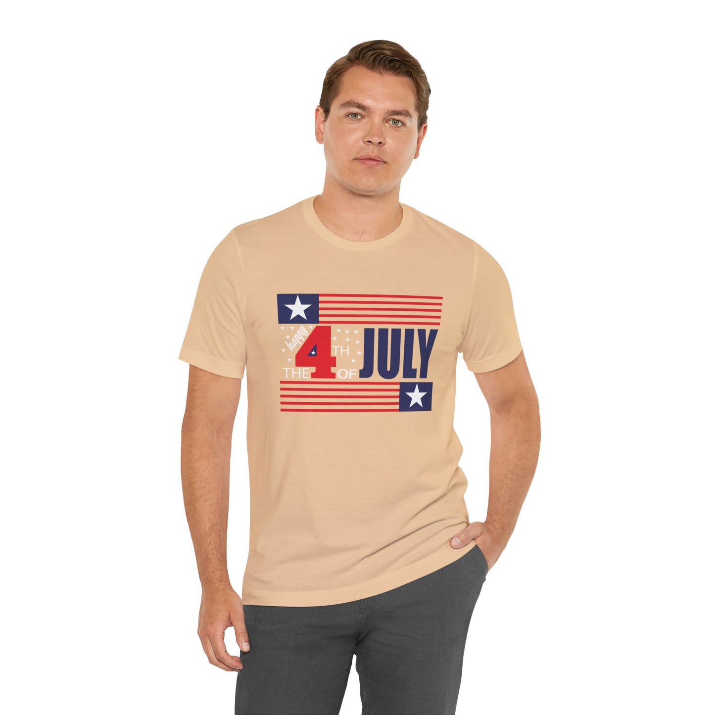 4th of July Flag Independence Day Graphic Unisex Cotton T-Shirt 014