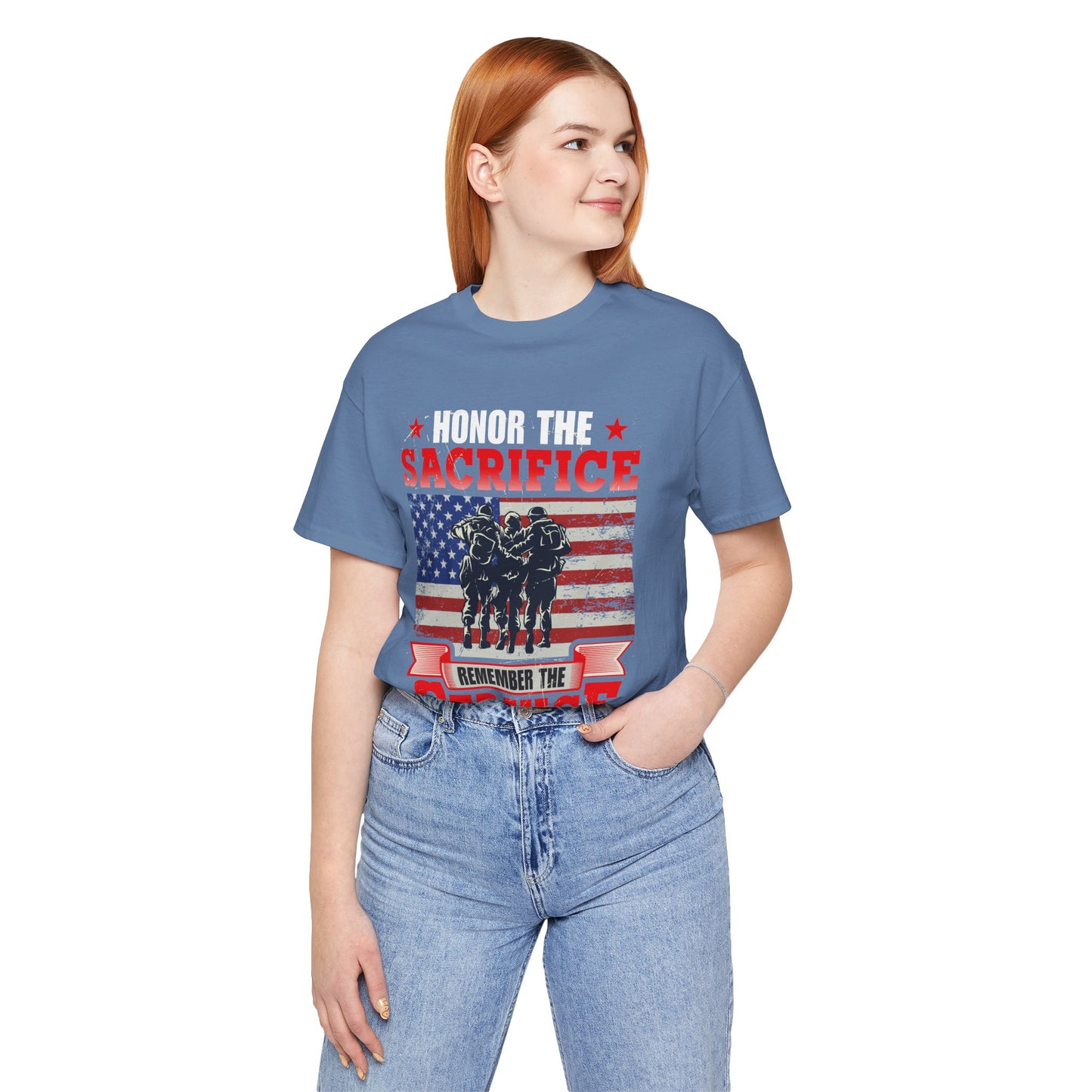 American Flag Graphic Unisex Cotton T-Shirt v24