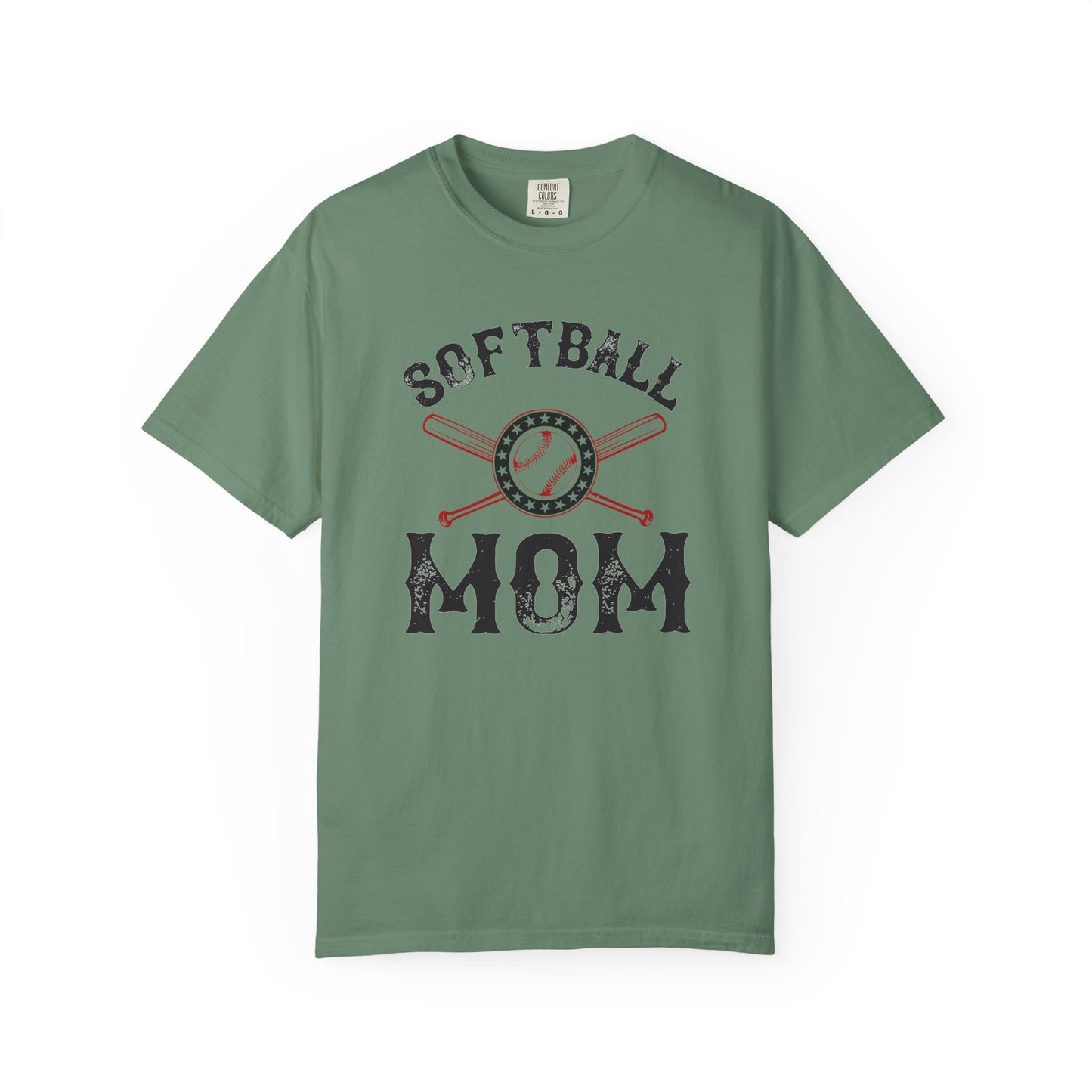 Softball Mom T-shirt Mother Day Mama Tee Unisex Comfort Colors Garment-Dyed Cotton h92
