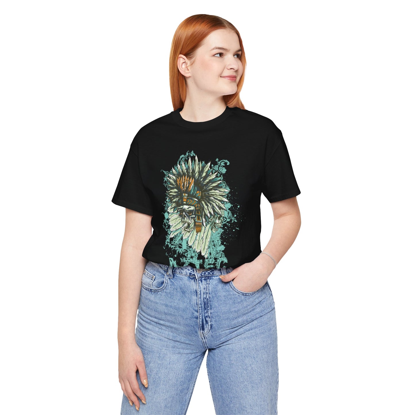 Skull Graphic Design Unisex Cotton Tee Shirt Art-14