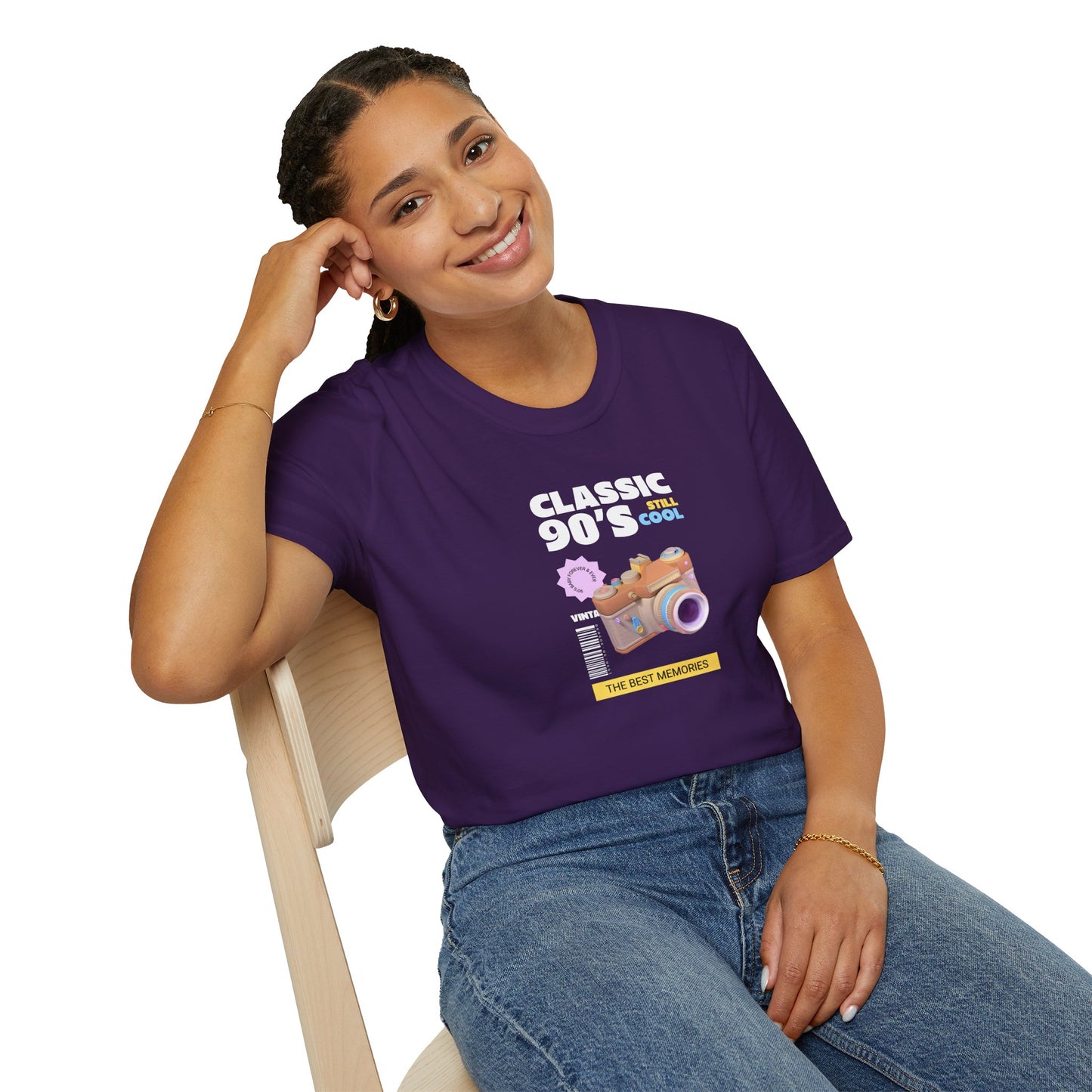 90s Camera T-Shirt Classic 90s Cool Unisex Cotton Retro Photography Tee