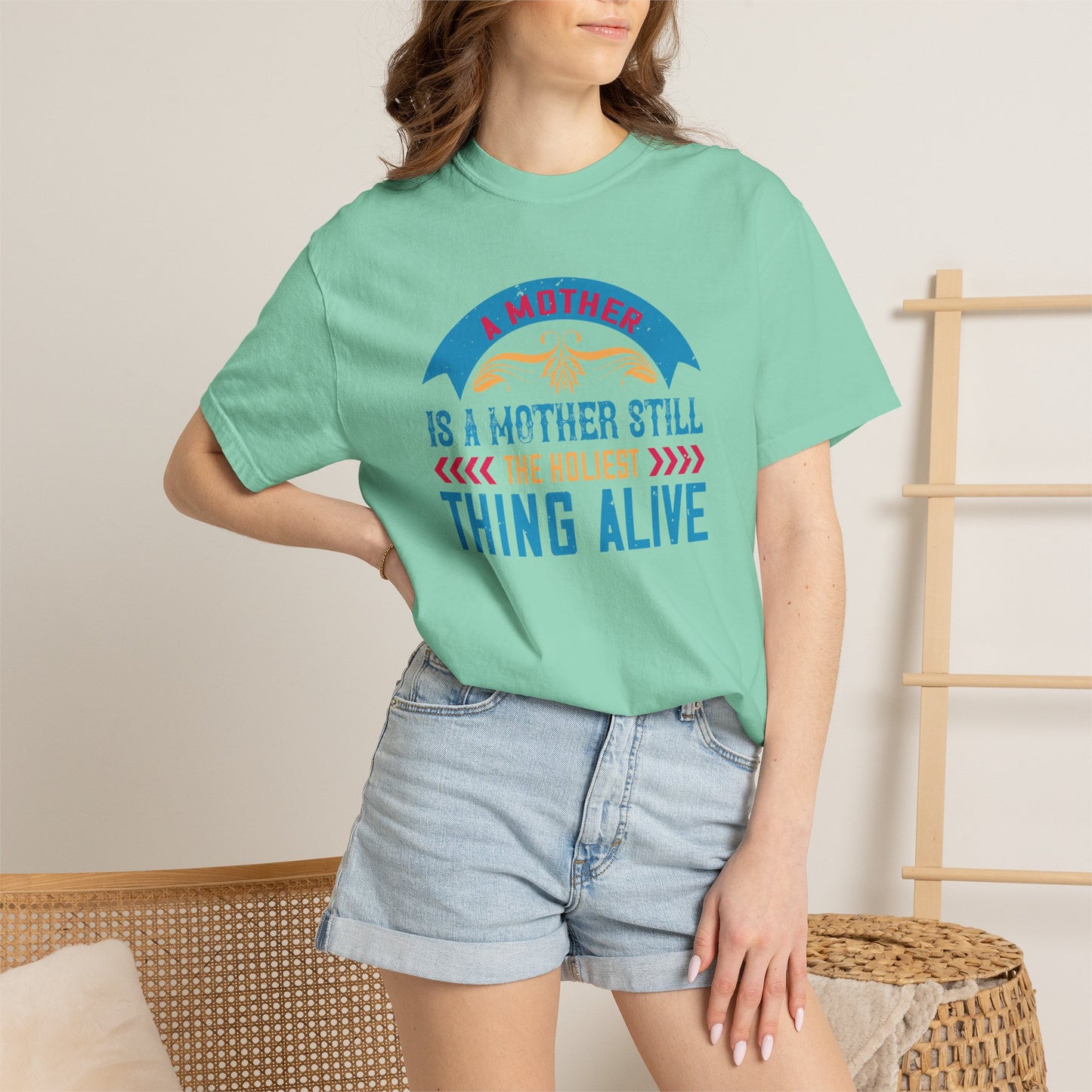 Mom T-shirt Mother Day Mama Tee Unisex Comfort Colors Garment-Dyed Cotton h52