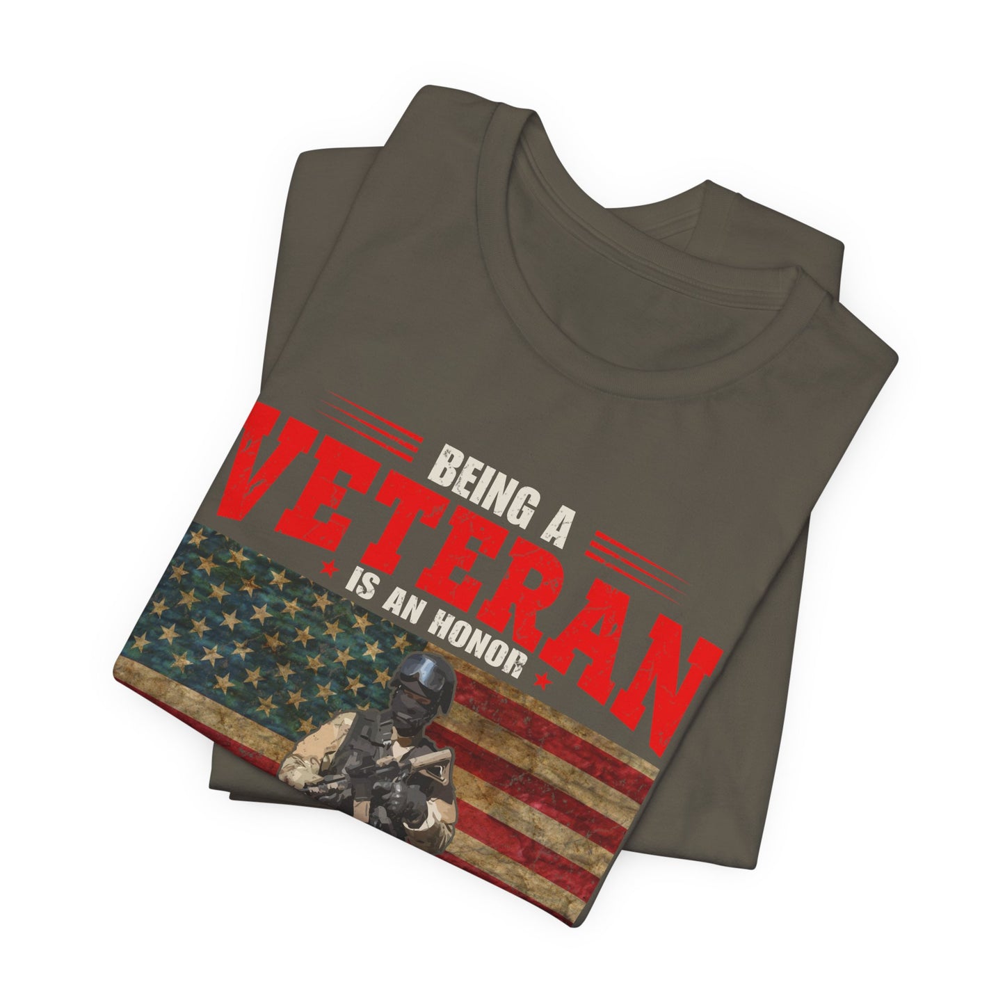 Veteran Grandpa T-Shirt American Flag Soldier Grandpa Unisex Cotton Tee v34