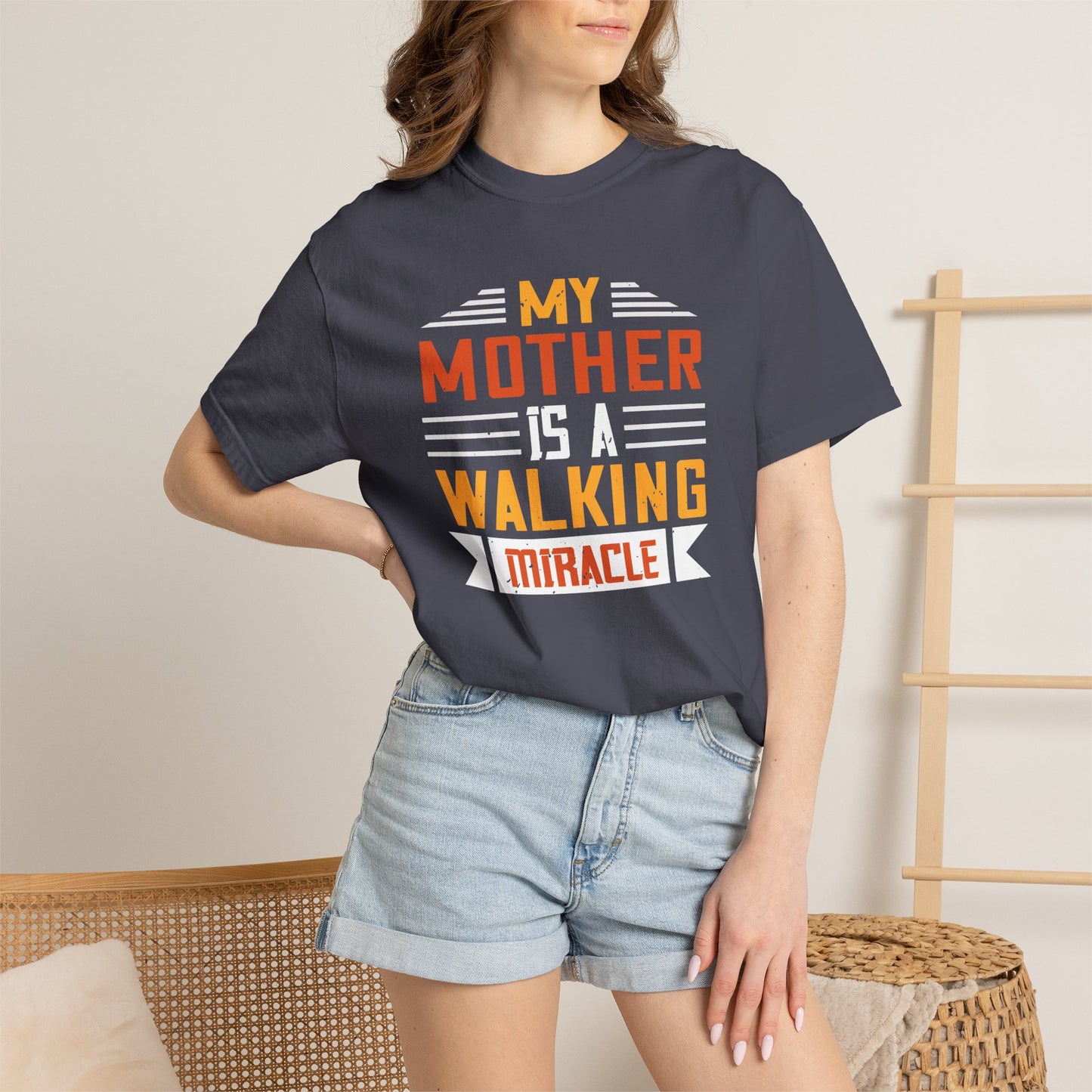Mom T-shirt Mother Day Mama Tee Unisex Comfort Colors Garment-Dyed Cotton h87