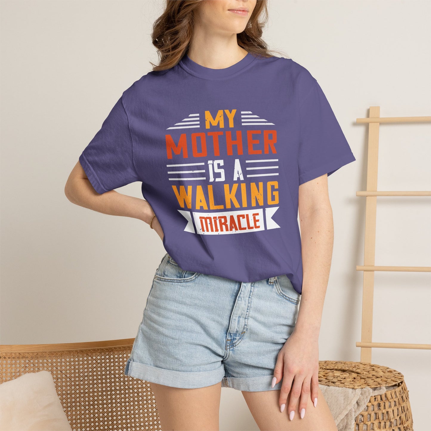 Mom T-shirt Mother Day Mama Tee Unisex Comfort Colors Garment-Dyed Cotton h87