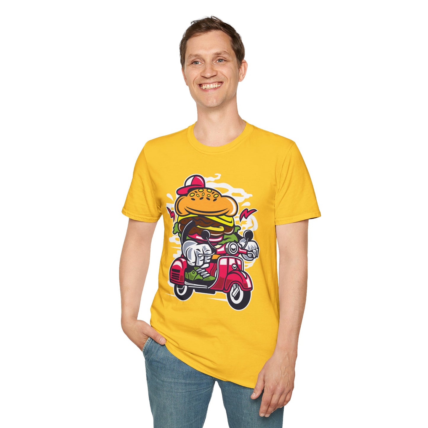 Cartoon T Shirt Animation Tee Funny Unisex Softstyle Gildan 64000 100 Percent Ring Spun Cotton