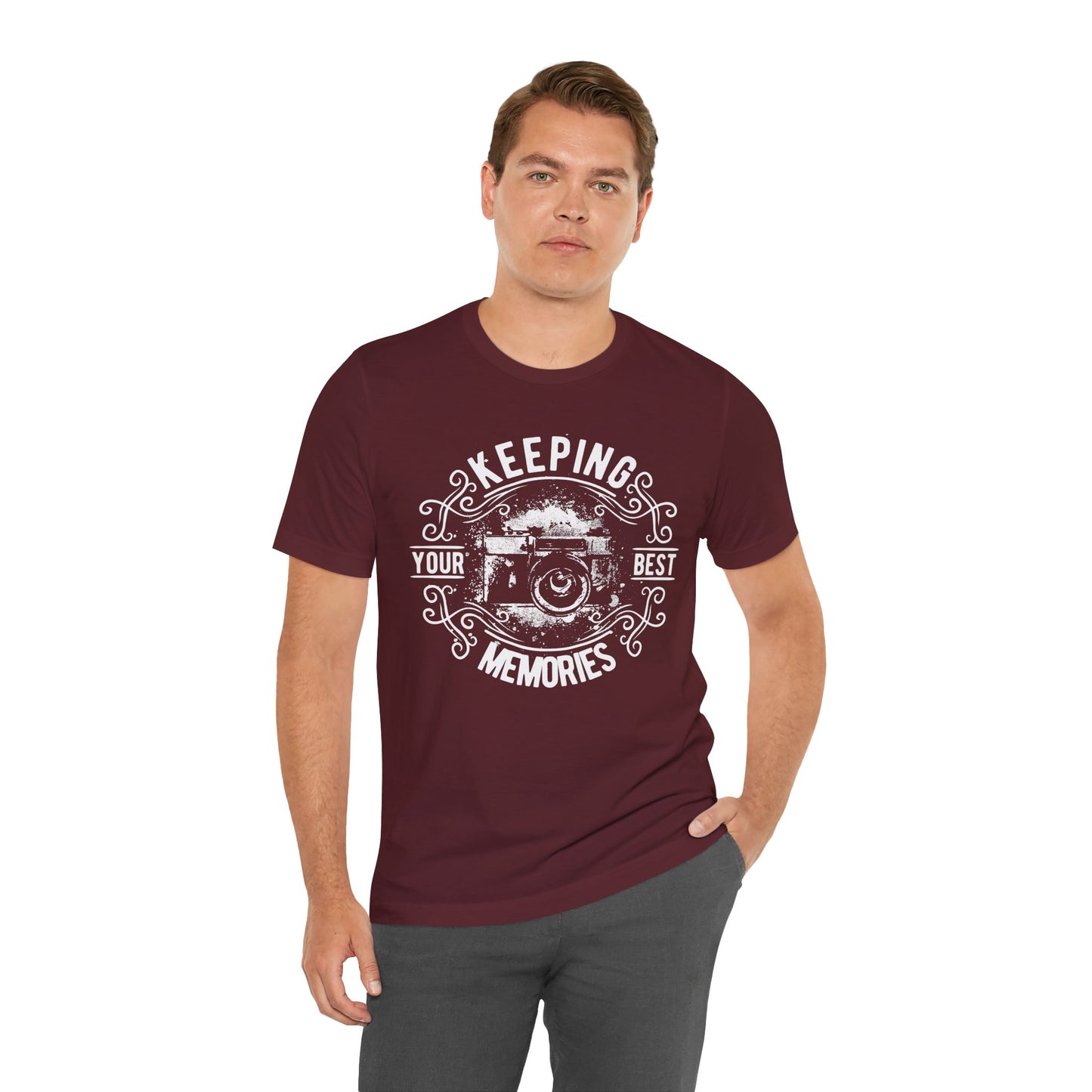Keeping Your Best Memories T-Shirt Vintage Camera Graphic T-Shirt A-5