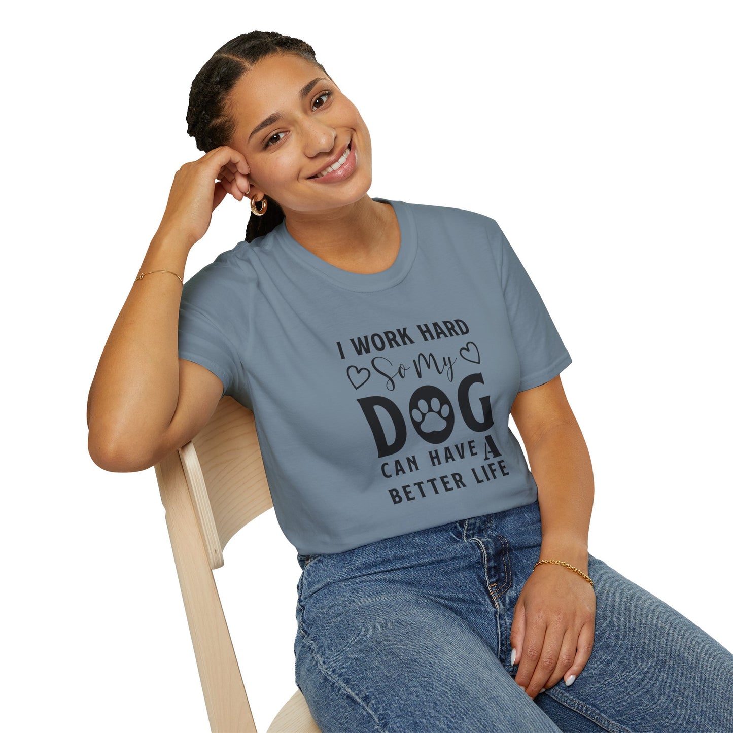 Dog Slogan T Shirts With Funny Words Unisex Tee Shirt Cute Quotes Gildan Softstyle 64000 Cotton