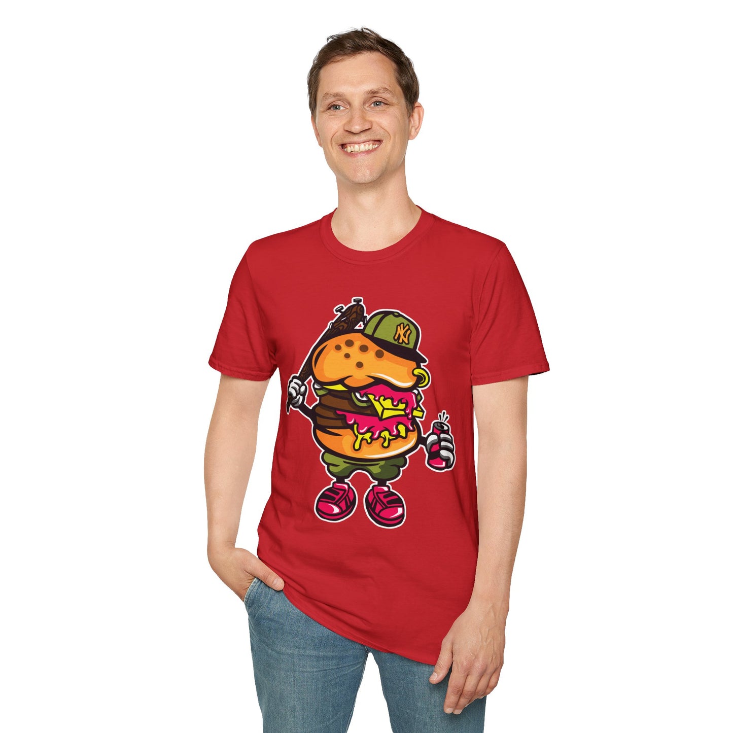 Unisex Cartoon T Shirt Funny Animation Tee Gildan Softstyle 64000 100 Percent Cotton