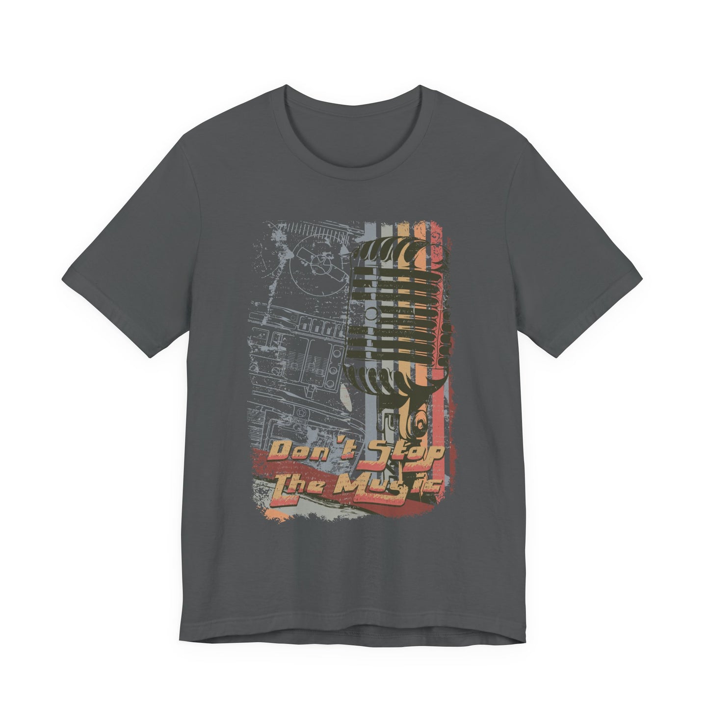 Retro Microphone Graphic Unisex Cotton T-Shirt r9