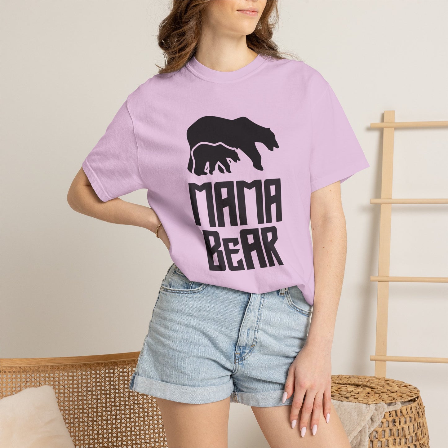 Mama Bear Mom T-shirt Mother's Day Mama Tee Unisex Comfort Colors Garment-Dyed Cotton h12