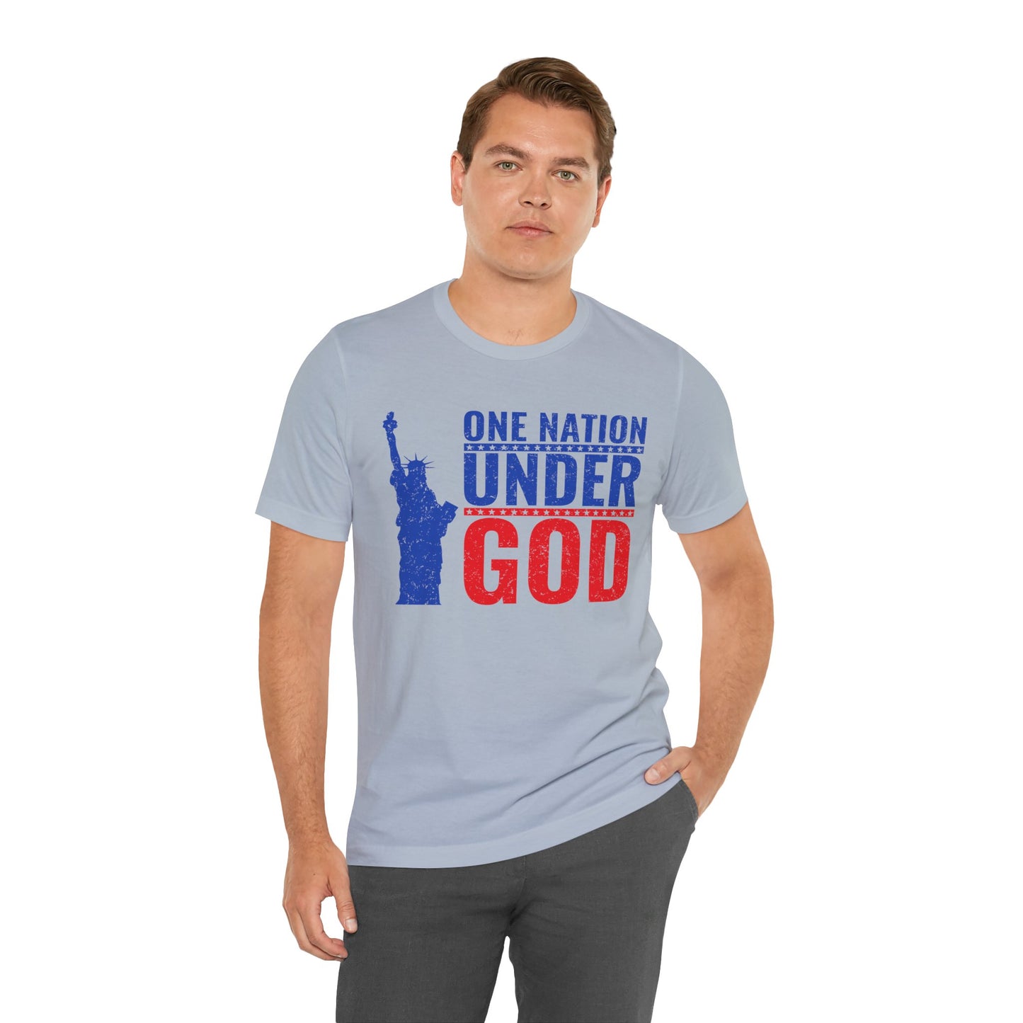 Statue of Liberty Patriotic Graphic Unisex Cotton T-Shirt a6