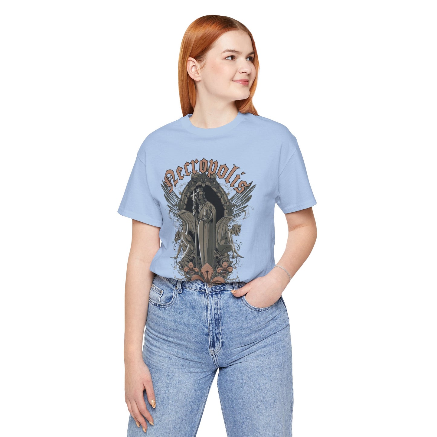 Gothic Skull Graphic Unisex Cotton T-Shirt r7