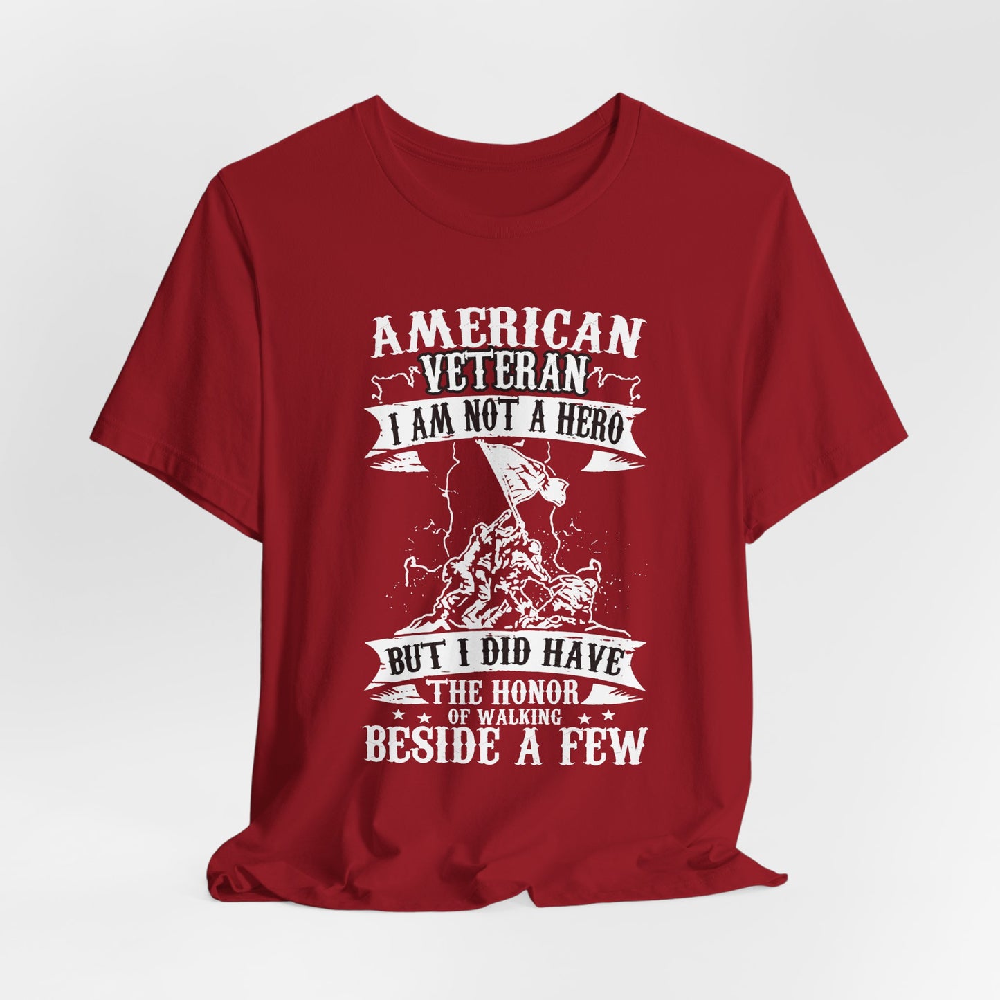 American Veteran I Am Not A Hero T-Shirt Military Tribute Unisex Cotton Tee v53