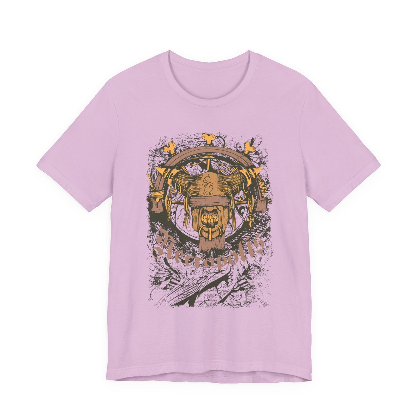 Skull Nordic Warrior Graphic Unisex Cotton T-Shirt r12