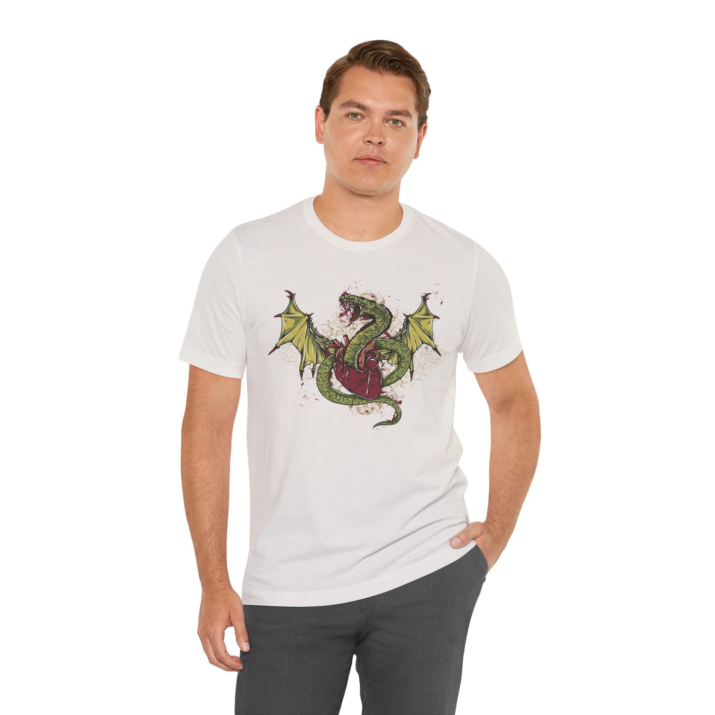 Dragon Illustration Graphic Unisex Cotton T-Shirt r29