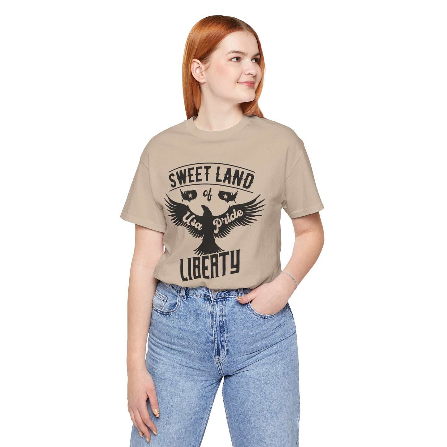 Liberty Eagle Graphic Unisex Cotton T-Shirt a4
