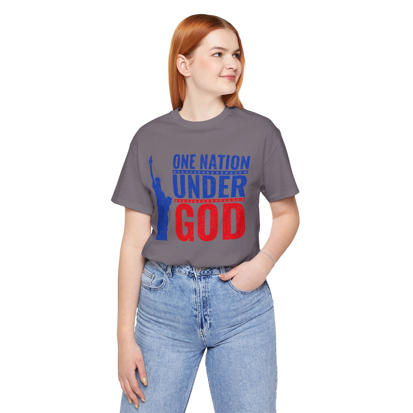 Statue of Liberty Patriotic Graphic Unisex Cotton T-Shirt a6