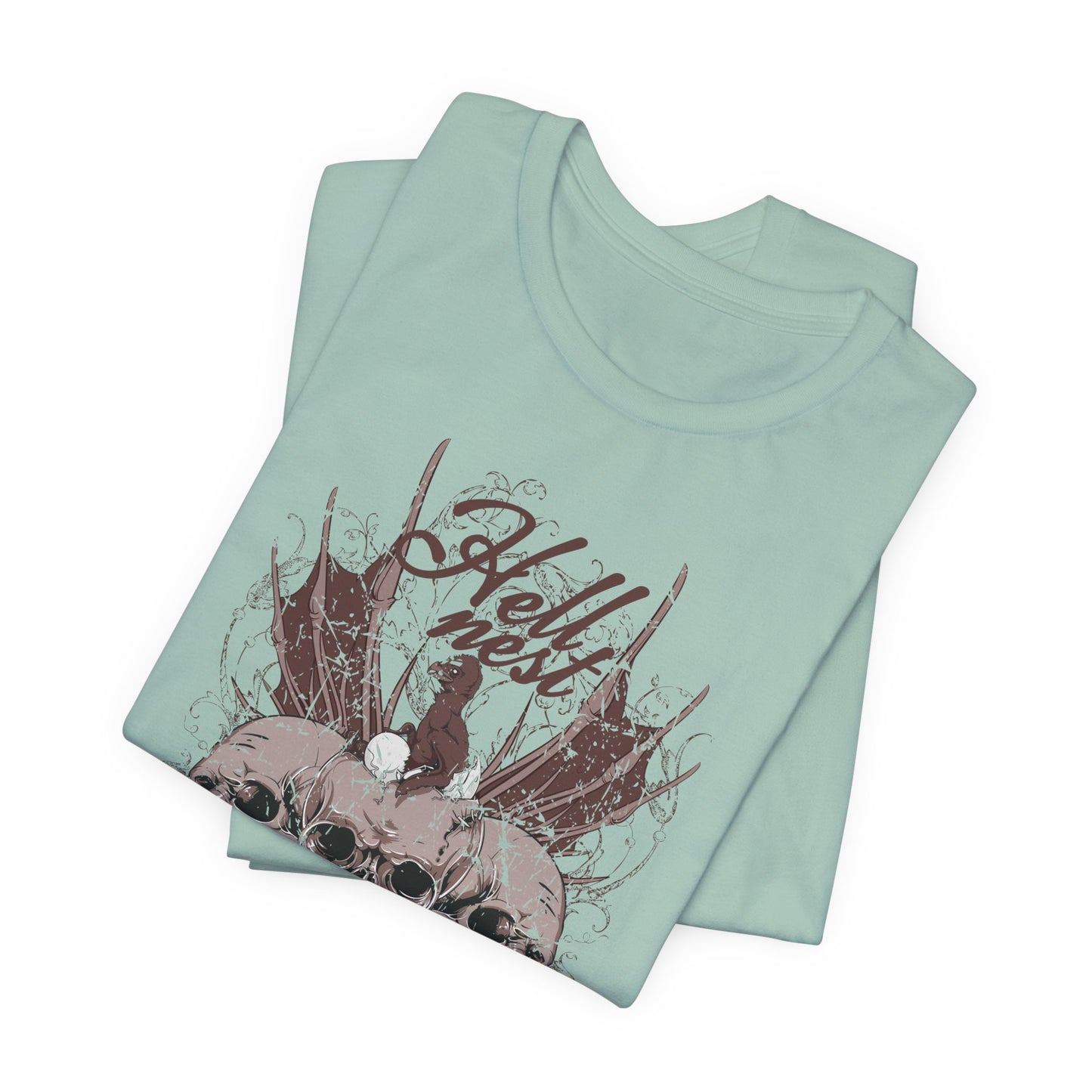 Skull Cluster graphic tee Gothic skulls grunge floral design