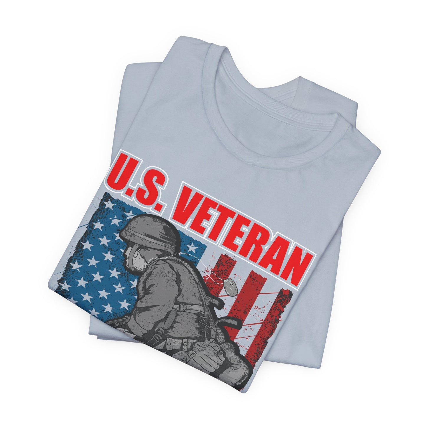 U.S. Veteran Soldier Illustration Tee Defender of Liberty and Freedom Unisex Cotton v31