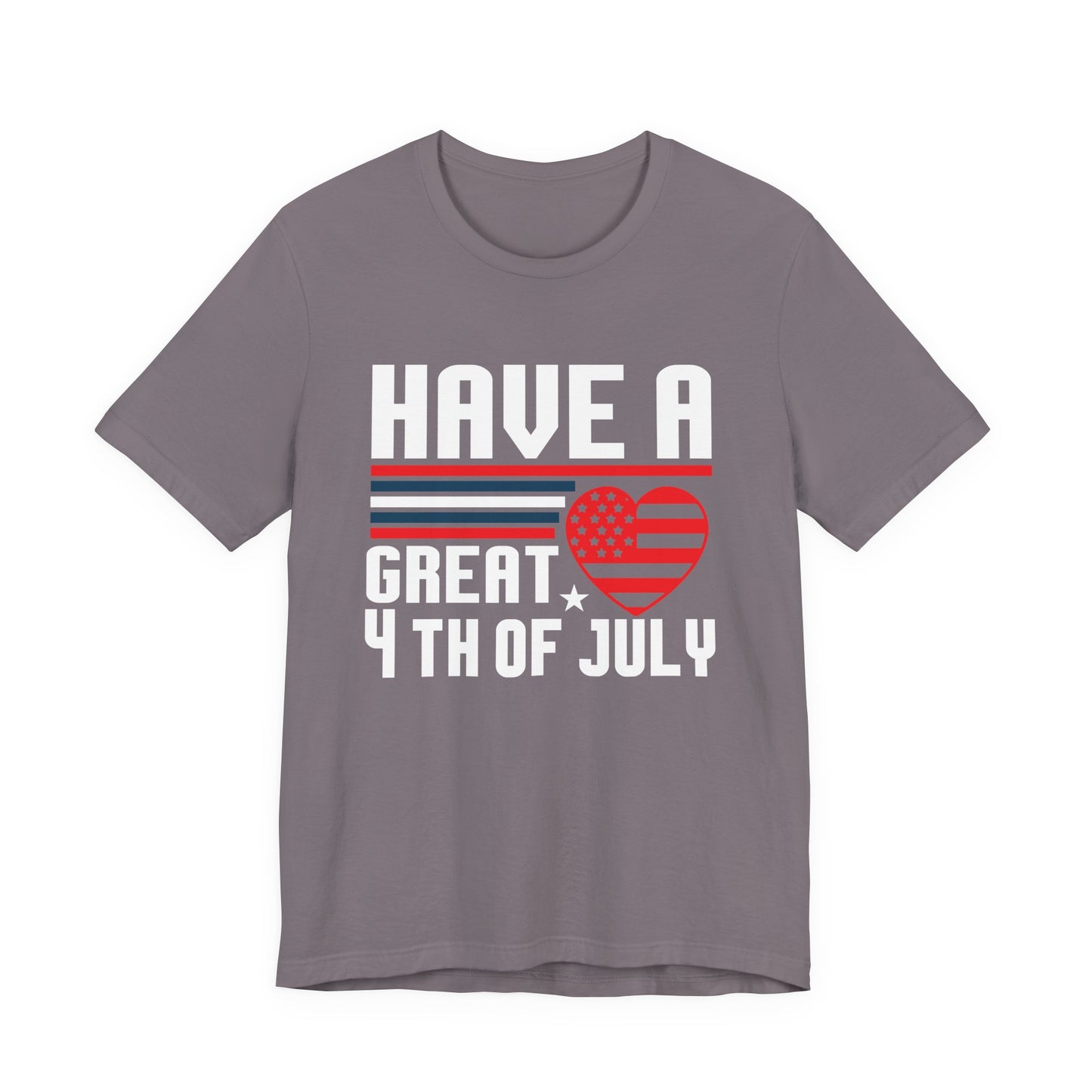 4th of July American Flag Graphic Unisex Cotton T-Shirt 020