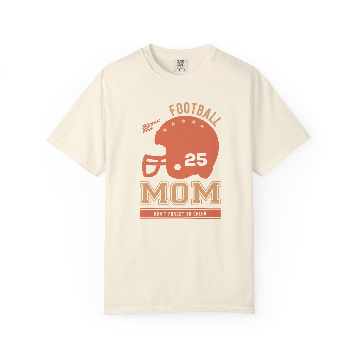 Football Mom T-shirt Mother's Day Mama Tee Unisex Comfort Colors Garment-Dyed Cotton h43