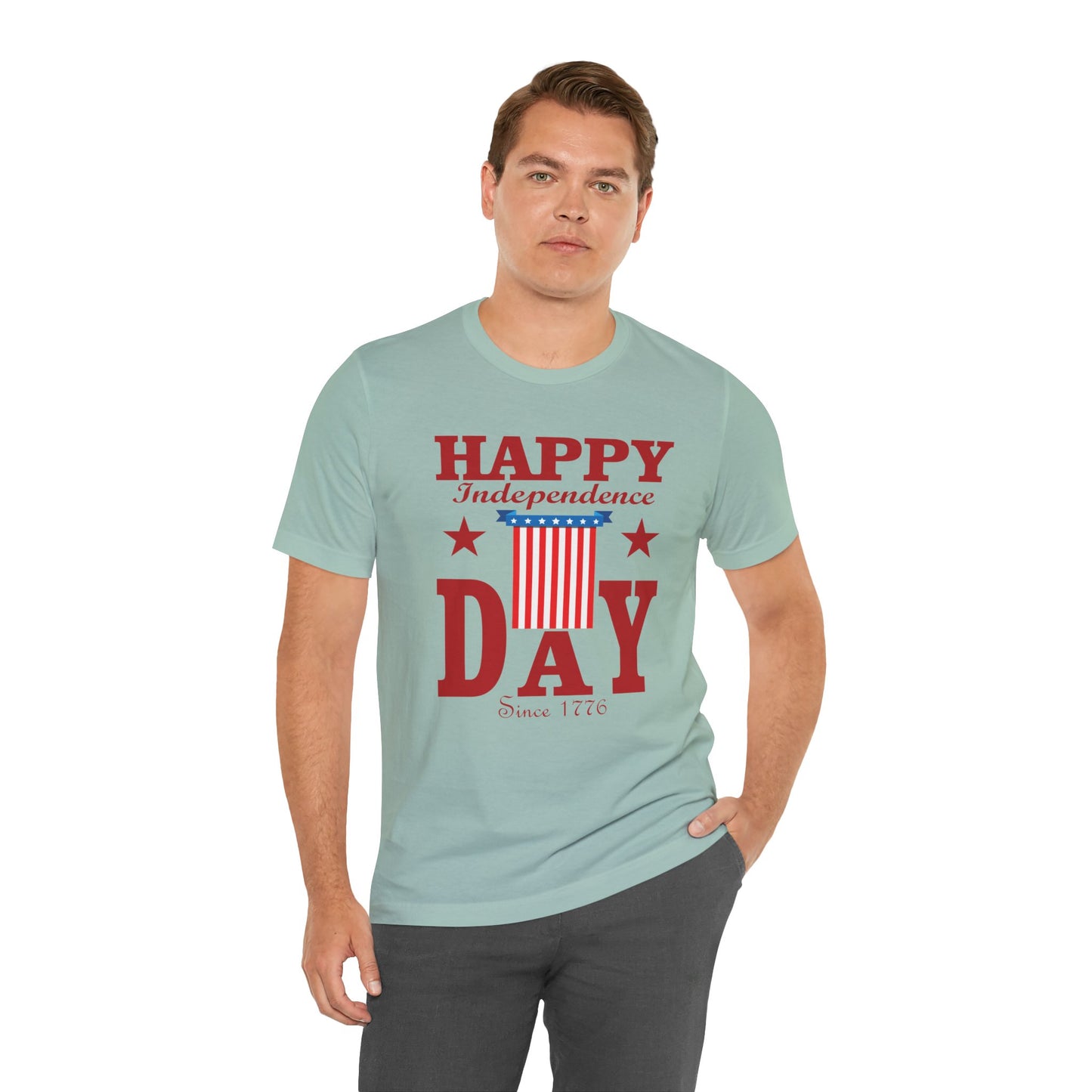 Happy Independence Day Graphic Unisex Cotton T-Shirt 018