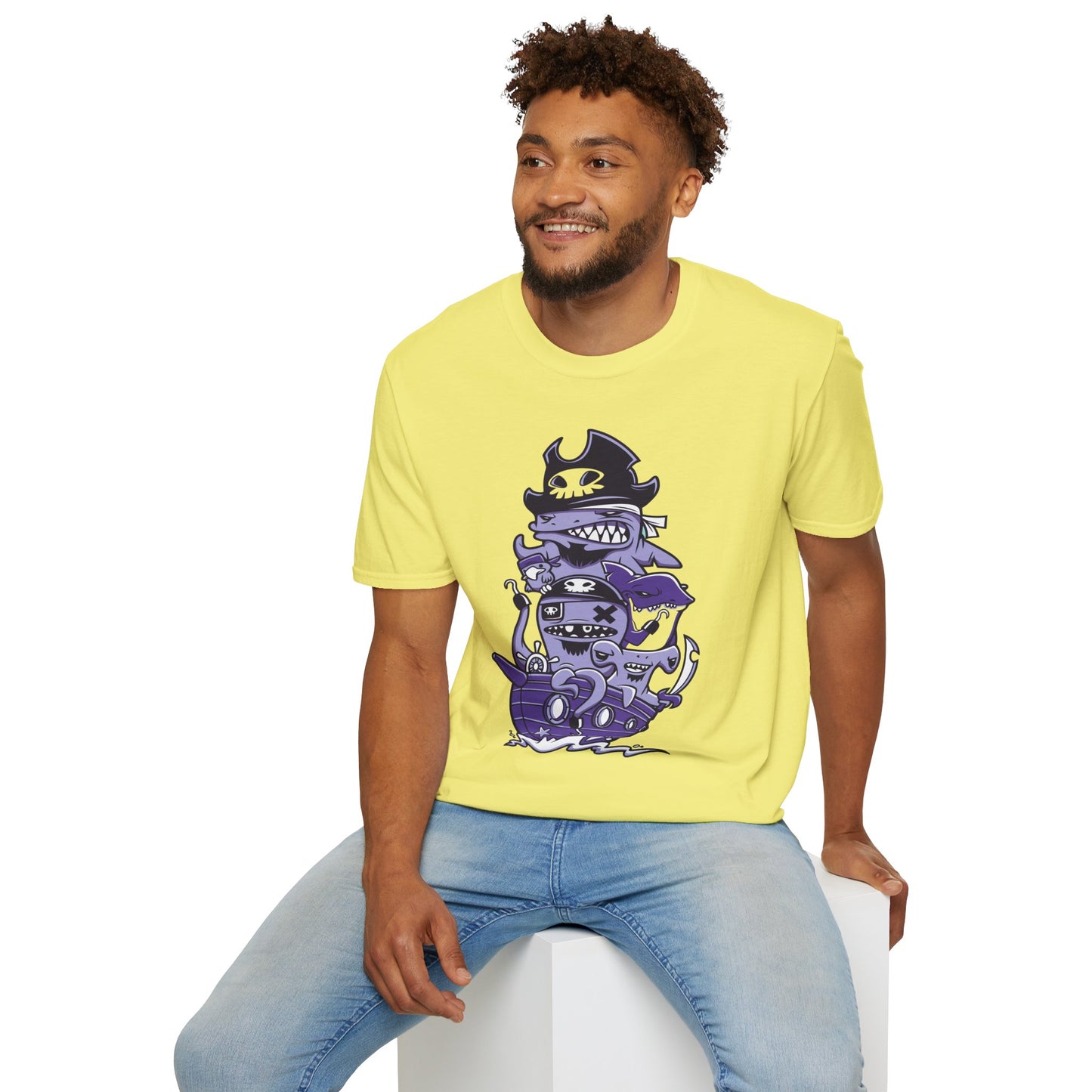 Cartoon T Shirt Animation Tee Unisex Softstyle 64000 100 Percent Ring Spun Cotton Funny Graphic Tee