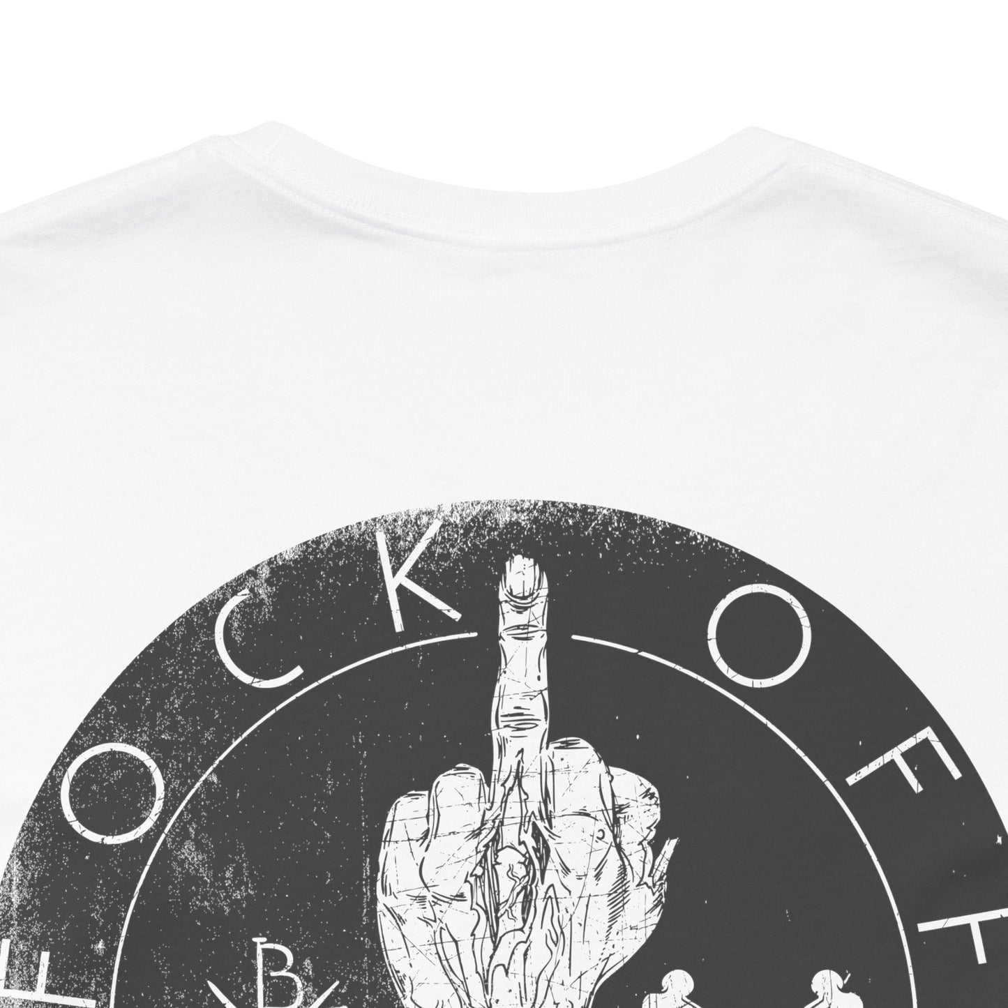 Fk Off Please tee Graphic Middle Finger Skull Design T-Shirt A-11