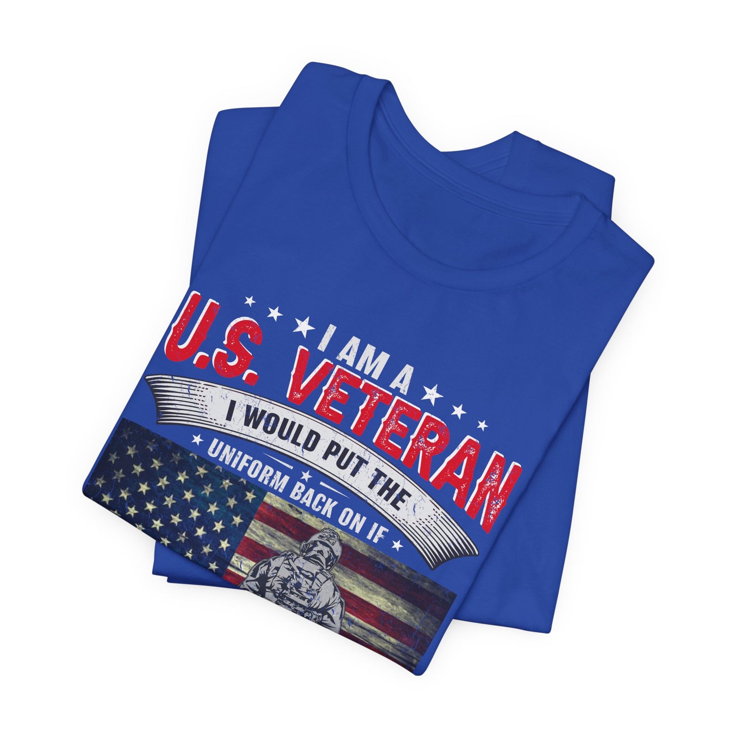 I Am A U.S. Veteran shirt American Flag Military Veteran Unisex Cotton Tee v25