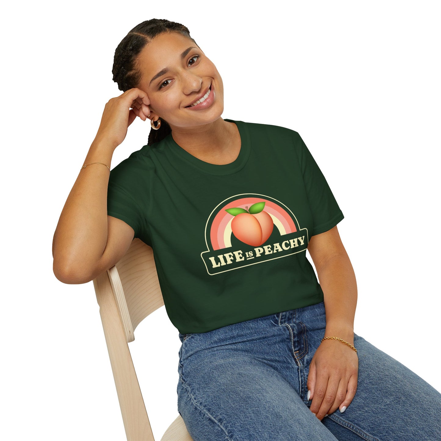 Food Tees, Funny Food T Shirts, Funny T Shirts, Shirt with Fruits, Shirt with Peach