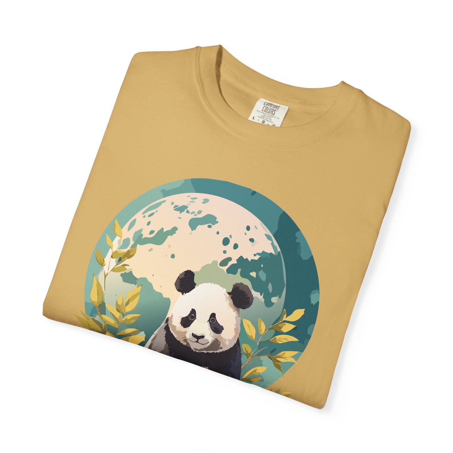 Panda Portrait T-Shirt Unisex Cotton Floral Chinese Graphic Circle Animal Art Tee pp6
