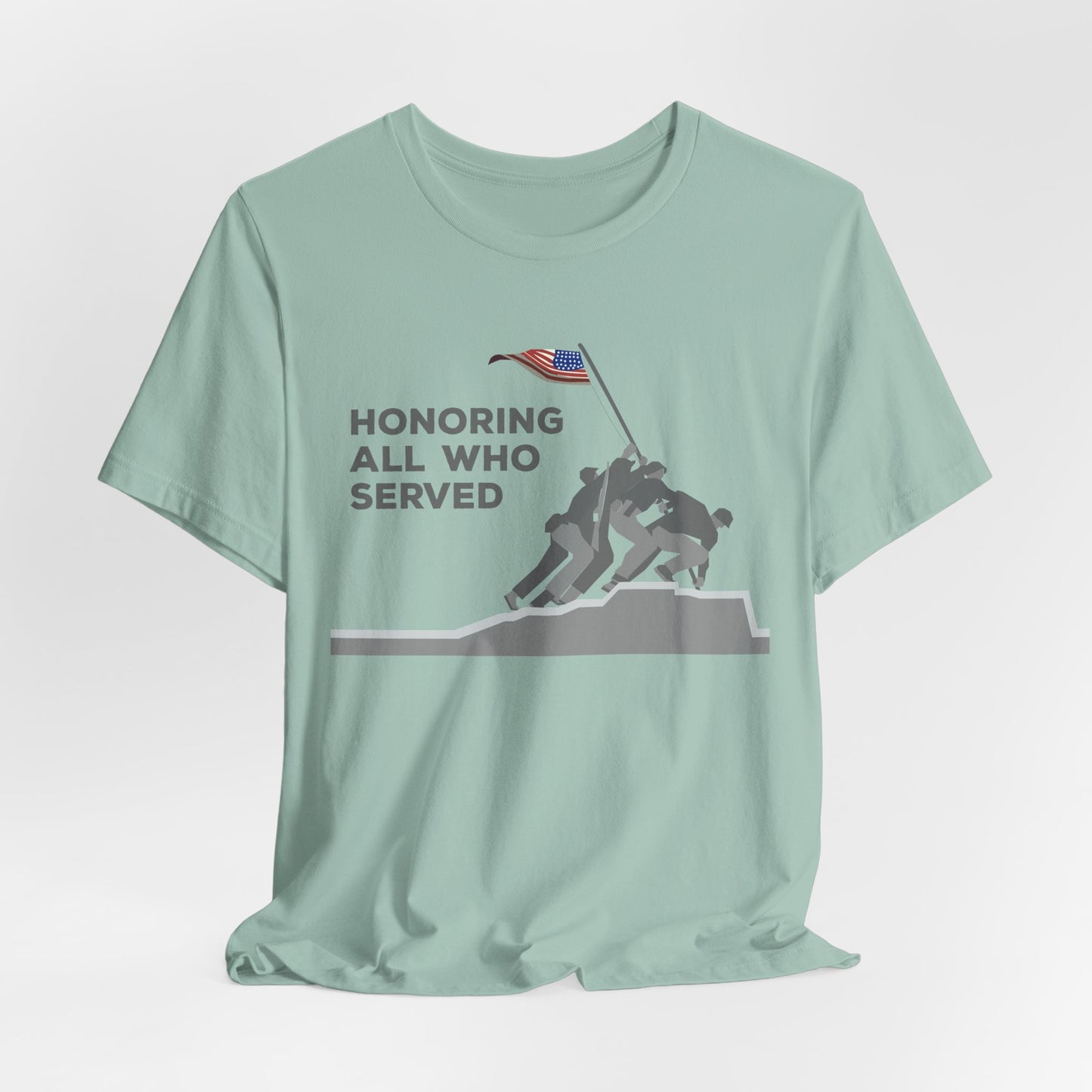 Iwo Jima Flag Raising honoring all who served T-Shirt Military Memorial Unisex Cotton Tee v52