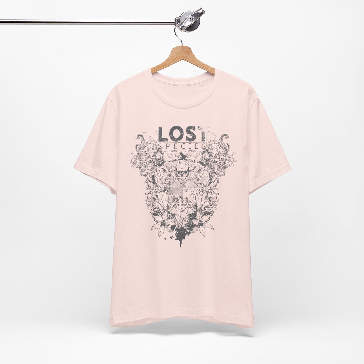 Lost Species Tee Floral Wildlife Illustration Rock Band T-Shirt A-7