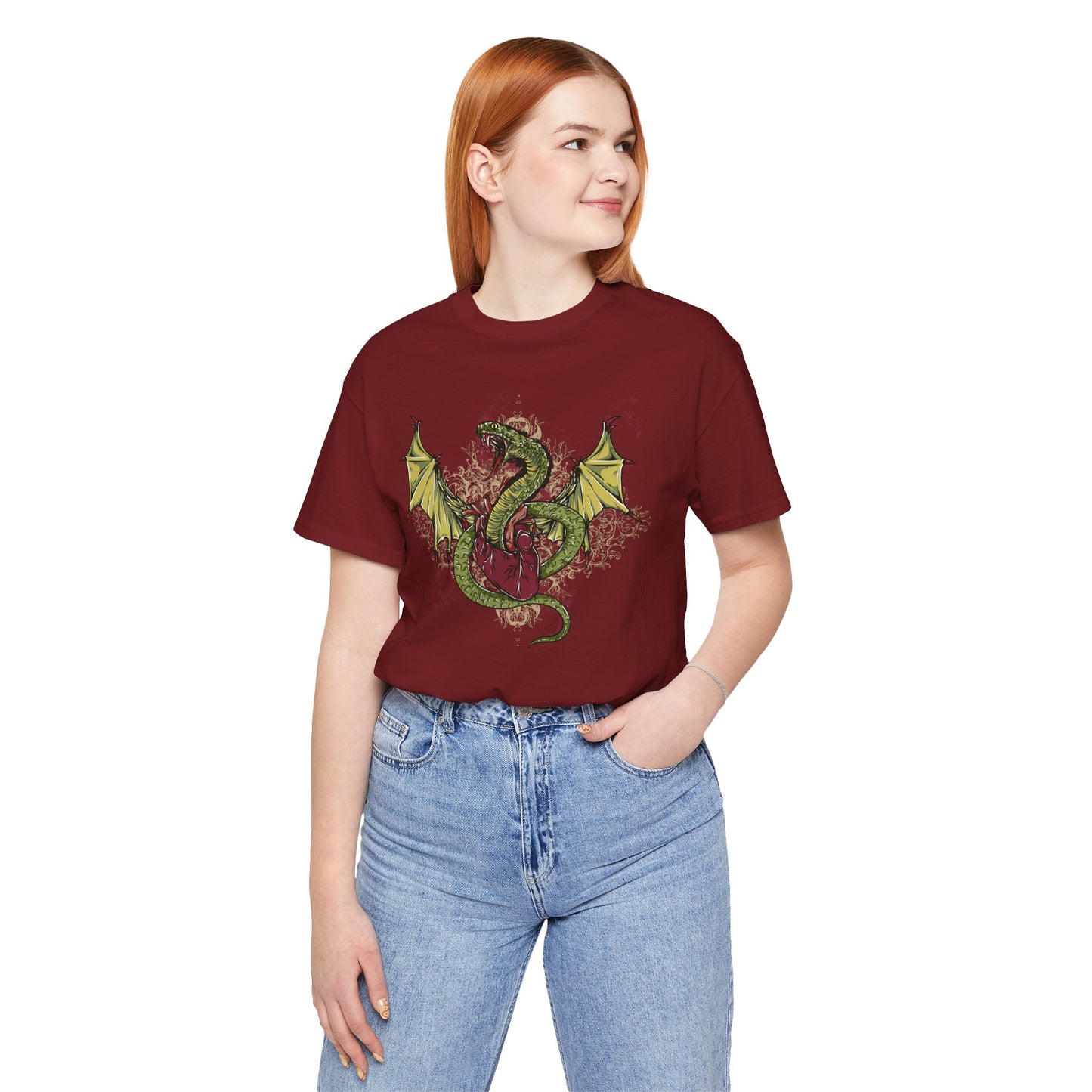 Dragon Illustration Graphic Unisex Cotton T-Shirt r29
